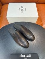 Berluti Black calfskin Leather Shoes-Berluti Man Business Leather Shoes
